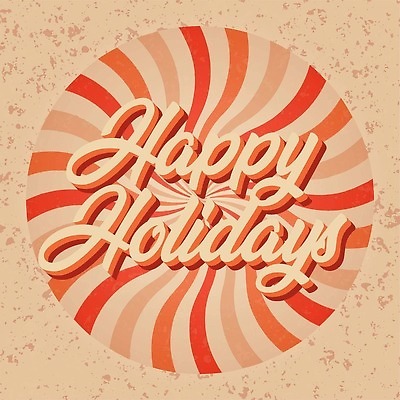 EPS 해외이미지 디자인 영어 크리스마스 일러스트 타이포그라피 사람없음 주황색 빈티지 레터링 해외202309 해외일러스트 문자 기념일 컬러 컨셉 파일형식 벡터