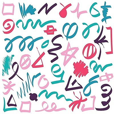 EPS 해외이미지 모양 디자인 별 곡선 일러스트 종류 사람없음 사각형 다양 낙서 스케치 손그림 해외202309 해외일러스트 자연요소 도형 선 다수 미술 파일형식 벡터