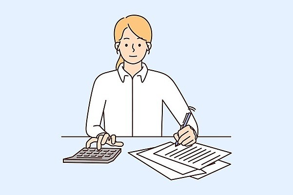 EPS 해외이미지 여자 남자 일러스트 한명 상반신 성인 펜 계산기 기록 보고서 성인남자한명만 성인여자한명만 해외일러스트 1 문구용품 사람 필기구 장비 남자한명만 여자한명만 성인남자만 성인여자만 파일형식 벡터