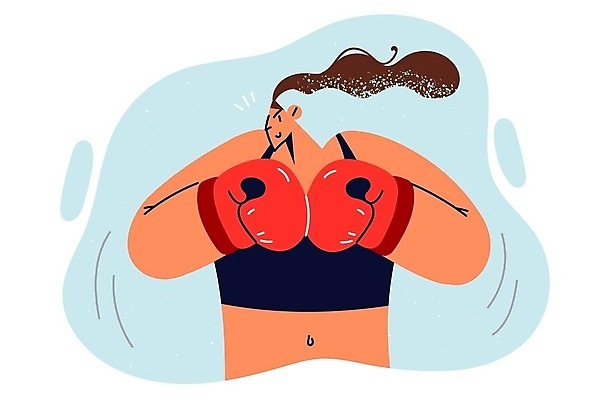 EPS 해외이미지 여자 스포츠 일러스트 건강 한명 성인 운동복 운동 권투 권투글러브 성인여자한명만 해외202309 해외일러스트 1 옷 사람 격투기 글러브 여자한명만 성인여자만 파일형식 벡터