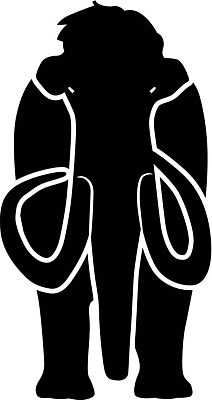 EPS 해외이미지 일러스트 코끼리 얼음 멸종위기동물 매머드 벡터 해외202309 해외일러스트 자연요소 동물 포유류 파일형식 멸종위기종