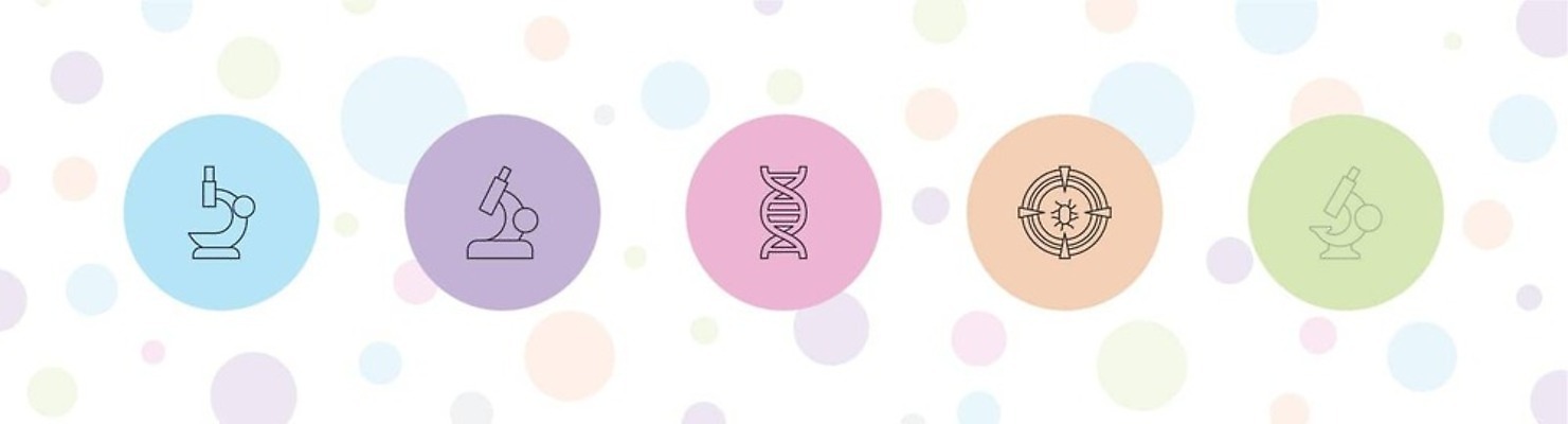 EPS 해외이미지 모델 디자인 교육 실루엣 선 과학 백그라운드 컨셉 곡선 일러스트 학교 자연 건강 현미경 실험 그래픽 세트 약 장비 흰색 원형 실험실 바이러스 DNA 심볼 과학자 사인 생물학 심플 고립 엘리먼트 유전 벡터 해외202309 해외일러스트 도형 직업 컬러 의학 촬영기법 실험기구 생명공학 생태계 학자 파일형식