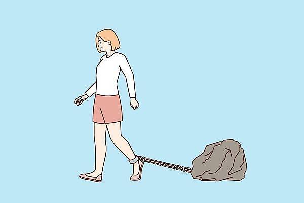 EPS 해외이미지 전신 여자 일러스트 한명 성인 걷기 당기기 성인여자한명만 해외일러스트 1 모션 사람 여자한명만 성인여자만 파일형식 벡터