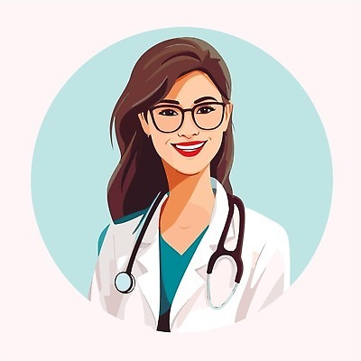 EPS 해외이미지 여자 일러스트 청진기 한명 상반신 성인 의사 성인여자한명만 안경낌 해외202309 해외일러스트 1 안경 의료기기 사람 의료진 여자한명만 성인여자만 파일형식 벡터