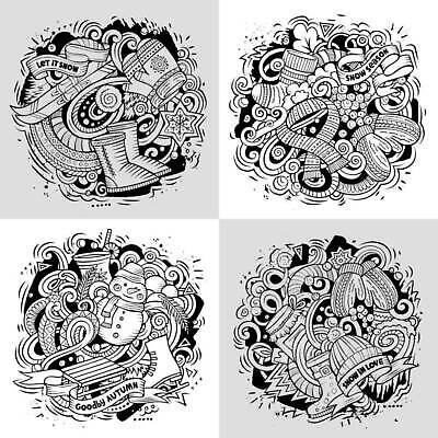 EPS 해외이미지 모자 디자인 옷 계절 겨울 라인일러스트 일러스트 자연 눈사람 날씨 추상 휴가 양말 부츠 장식 세트 크리스마스트리 얼음 목도리 추위 축하 눈송이 낙서 12월 만화 스케치 수집 스웨터 오브젝트 윤곽 손그림 1월 2월 고립 구성 그런지 향나무 손모아장갑 해외202309 해외일러스트 자연요소 나무 잡화 장갑 신발 컨셉 상의 크리스마스 무늬 미술 눈 날짜 생태계 파일형식 벡터