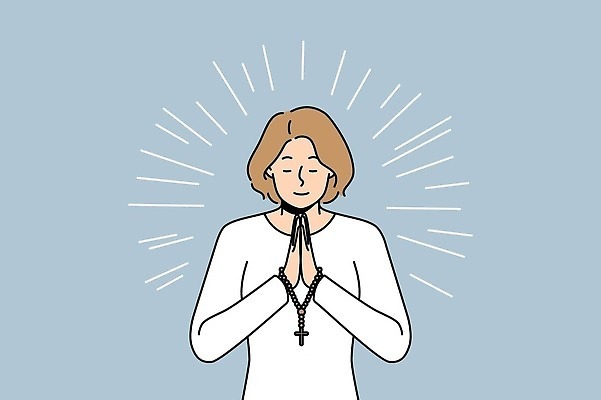 EPS 해외이미지 캐릭터 전통 여자 행복 기독교 종교 문화 컨셉 일러스트 목걸이 주택 관리 미소 사람 성인 교회 믿음 천주교 기도 최고 플랫 질문 만화 심볼 그림 윤곽 신성 묵주 용서 단아함 미신 숭배 신앙심 충실 벡터 해외202309 해외일러스트 일러캐릭터 감정 장신구 종교용품 종교건축 표정 건물 파일형식