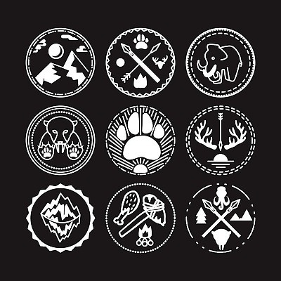 EPS 해외이미지 동물 창 여행 스티커 일러스트 포유류 자연 불 사슴 화살 산 세트 얼음 탐험 수확 호랑이 황무지 역사 인쇄 발자국 물개 심볼 사인 복고 사냥 화산 육식동물 배지 도끼 빙산 멸종위기동물 선사시대 우표 추적 매머드 고립 그런지 엘리먼트 원정 활자 벡터 해외202309 해외일러스트 자연요소 무기 농업 자국 모션 바다동물 생태계 활자판 파일형식 멸종위기종