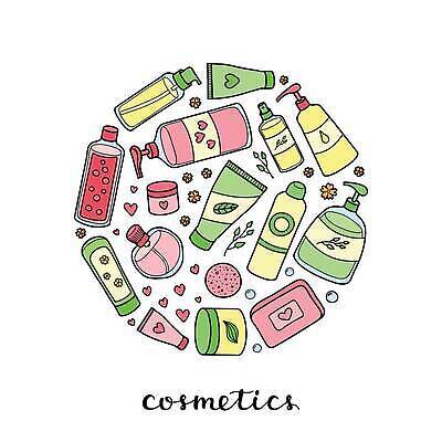 EPS 해외이미지 꽃 잎 일러스트 사람없음 뷰티 하트 원형 비눗방울 낙서 가득함 향수 스킨 손그림 비누 로션 드로잉 샴푸 린스 바디로션 바디워시 클렌징오일 아기자기 해외202309 해외일러스트 모양 도형 식물 컨셉 미술 위생용품 화장품 세안용품 파일형식 벡터