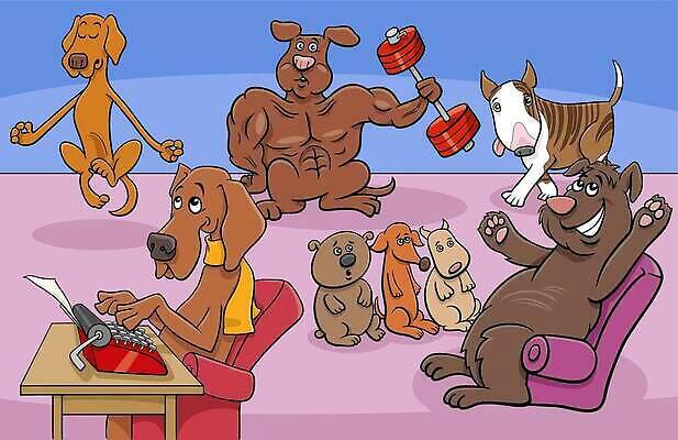 EPS 해외이미지 클립아트 동물 캐릭터 행복 스포츠 컨셉 일러스트 휴식 주택 이야기 그래픽 반려동물 세트 힘 그룹 유머 개 강아지 만화 보디빌더 수집 작가 명상 그림 근육질 타자기 타입 송곳니 시인 캐리커처 벡터 순혈 해외202309 해외일러스트 일러캐릭터 직업 감정 포유류 근육 건물 골동품 치아 보디빌딩 몸매 파일형식