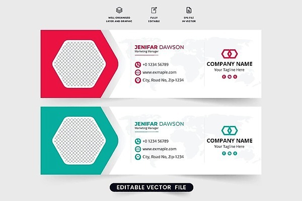 EPS 해외이미지 템플릿 디자인 배너 일러스트 회사 비즈니스 사무실 이메일 레이아웃 서명 벡터 해외202309 해외일러스트 파일형식