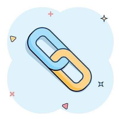 EPS 해외이미지 하늘색 일러스트 사람없음 반짝임 연결 쇠사슬 심볼 심플 해외202309 해외일러스트 모션 파란색 파일형식 벡터