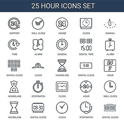 EPS 해외이미지 아이콘 디자인 벽 시계 백그라운드 컨셉 일러스트 비즈니스 그래픽 세트 사무실 디지털 검은색 흰색 시간 플랫 심볼 손목시계 모래시계 오브젝트 사인 속도 심플 공포 타이머 고립 분 지원 초시계 카운트다운 벡터 해외202309 해외일러스트 모래 컬러 장신구 파일형식