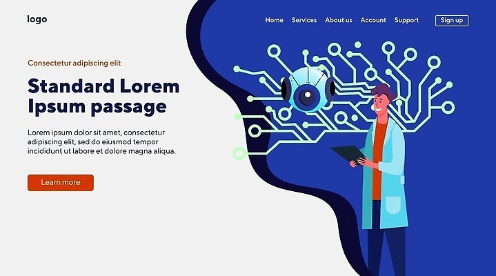 EPS 해외이미지 템플릿 캐릭터 디자인 배너 백그라운드 컨셉 일러스트 텍스트 통신 미래 주택 사람 그래픽 학습 홈페이지 웹 기계 의사 발표 플랫 만화 사이버 로봇 과학자 순환 전자 페이지 공학 혁명 고립 엘리먼트 인공 지능 착륙 벡터 해외202309 해외일러스트 일러캐릭터 직업 교육 과학 인터넷 모션 건물 의료진 학자 파일형식