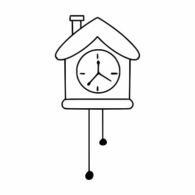 EPS 해외이미지 선 시계 스티커 크리스마스 일러스트 휴가 새해 픽토그램 검은색 시간 낙서 스케치 심볼 사인 윤곽 타이머 엘리먼트 해외202309 해외일러스트 기념일 컬러 미술 파일형식 벡터