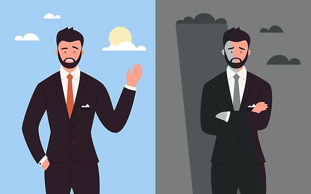 EPS 해외이미지 남자 일러스트 성인 두명 팔짱 맑음 인사 주머니손 흐림 긍정적 부정적 성인남자만 해외일러스트 감정 모션 날씨 사람 예절 남자만 성인만 파일형식 벡터