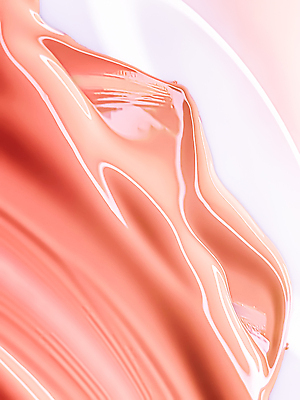 포토 JPG 해외이미지 백그라운드 사람없음 페인트 화장품 화려 액체 고급 크림 질감 바르기 광택 살구색 아크릴 해외202309 해외포토 컬러 컨셉 모션 재질 뷰티 파일형식