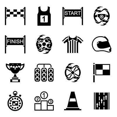 EPS 해외이미지 실루엣 도로 스포츠 일러스트 자동차 세트 픽토그램 검은색 운전 도전 깃발 시간 우승 트로피 심볼 사인 속도 무릎 타이머 고립 승자 자동 지휘대 캐셔 토너먼트 벡터 해외202309 해외일러스트 직업 길 육상교통 컬러 교통시설 모션 촬영기법 신체부위 최고 상_우승 파일형식