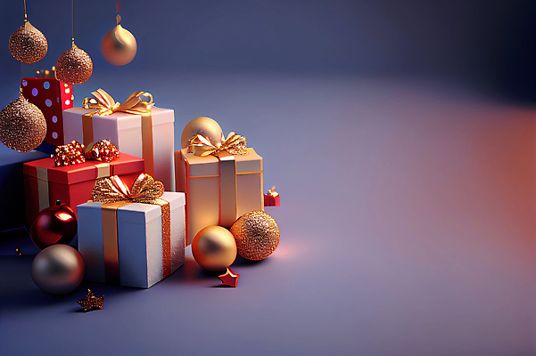 포토 JPG 해외이미지 별 리본 백그라운드 크리스마스 사람없음 선물상자 3D 원형 구슬 오너먼트 카피스페이스 해외202309 해외포토 자연요소 도형 기념일 크리스마스장식 선물 상자 공백 디지털합성 파일형식