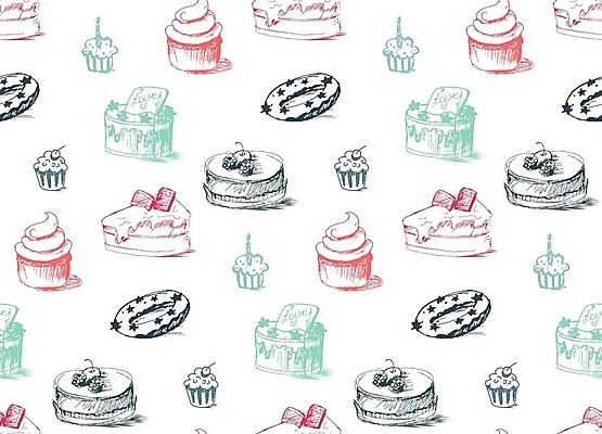 EPS 해외이미지 백그라운드 패턴 일러스트 사람없음 빵집 도넛 조각케이크 스케치 컵케이크 해외202309 해외일러스트 무늬 디저트 미술 케이크 상점 파일형식 벡터
