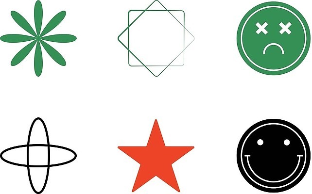 EPS 해외이미지 꽃 별 선 일러스트 추상 표정 사람없음 그래픽 빨간색 초록색 세트 검은색 찡그림 심볼 라인아트 복고 엘리먼트 Y2K 해외202309 해외일러스트 자연요소 식물 컬러 컨셉 무늬 파일형식 벡터