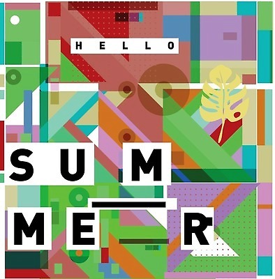 EPS 해외이미지 도형 디자인 포스터 백그라운드 패턴 일러스트 나뭇잎 타이포그라피 사람없음 컬러풀 화려 기하학 멤피스디자인 해외202309 해외일러스트 문자 컬러 컨셉 잎 무늬 파일형식 벡터