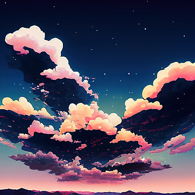 JPG 해외이미지 별 백그라운드 일러스트 하늘 사람없음 판타지 컬러풀 공상 몽환 해외202309 해외일러스트 자연요소 컬러 컨셉 상상 파일형식