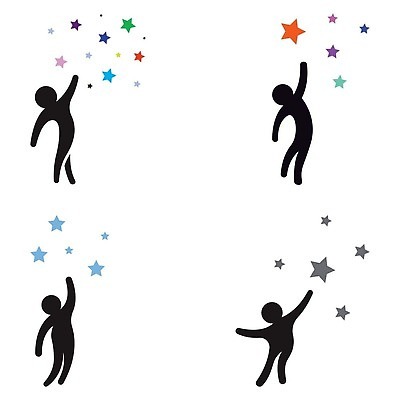 EPS 해외이미지 실루엣 별 일러스트 사람모양 사람없음 심볼 손뻗기 해외202309 해외일러스트 자연요소 모양 모션 촬영기법 파일형식 벡터