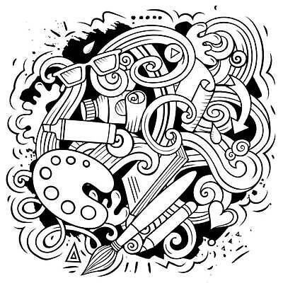 EPS 해외이미지 클립아트 디자인 종이 일러스트 잉크 창조 미술 취미 그래픽 장식 연필 페인트 도구 붓 작업실 팔레트 낙서 만화 스케치 심볼 라인아트 오브젝트 그림 윤곽 예술가 캔버스 페인트붓 화가 손그림 튜브 고립 구성 해외202309 해외일러스트 직업 선 문화예술 학용품 필기구 파일형식 벡터