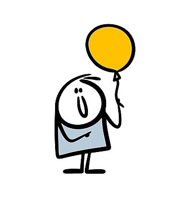 EPS 해외이미지 인물캐릭터 일러스트 한명 들기 사람 가리킴 낙서 심플 풍선 해외202309 해외일러스트 일러캐릭터 캐릭터 1 모션 손짓 파일형식 벡터