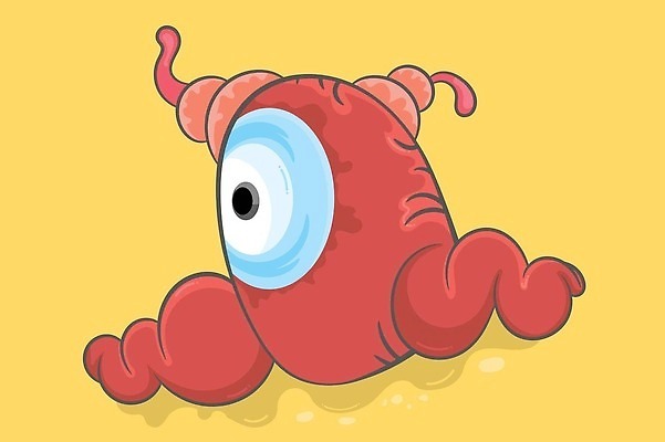 EPS 해외이미지 캐릭터 디자인 감정 얼굴 컬러 백그라운드 일러스트 생물 미술 그래픽 노란색 머리 할로윈 유머 악마 만화 코믹 장면 공상 고립 몬스터 특별함 벡터 해외202309 해외일러스트 일러캐릭터 컨셉 문화예술 신체부위 파일형식