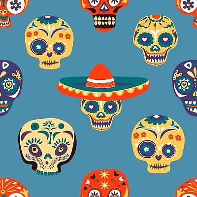 EPS 해외이미지 전통 배너 꽃 문화 얼굴 꽃무늬 패턴 일러스트 휴가 멕시코 뼈 골격 장식 파티 머리 축제 어둠 공연 할로윈 축하 죽음 화려 의식 무서움 11월 문신 심볼 히스패닉 솜브레로 해골모형 벡터 해외202309 해외일러스트 식물 모자_잡화 감정 컨셉 북아메리카 무늬 이벤트 신체부위 모형 날짜 전통의상 파일형식