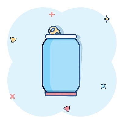 EPS 해외이미지 하늘색 일러스트 사람없음 반짝임 캔 심볼 심플 해외202309 해외일러스트 모션 파란색 파일형식 벡터