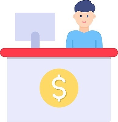 EPS 해외이미지 디자인 선 컨셉 돈 일러스트 비즈니스 쇼핑 달러 상점 심볼 윤곽 계산원 고립 해외202309 해외일러스트 직업 재산 파일형식 벡터 금융 경제