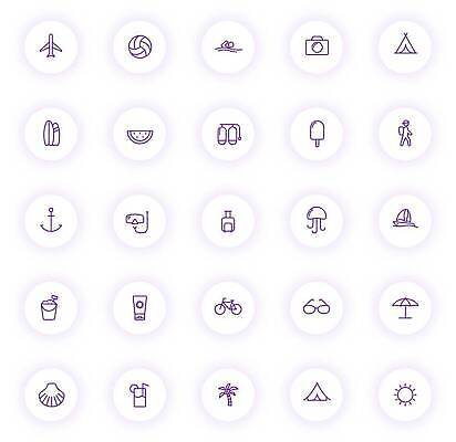 EPS 해외이미지 디자인 안경 선 바다 컬러 여행 일러스트 우산 공 휴가 휴식 슬리퍼 수박 그림자 여름 빛 세트 픽토그램 선글라스 태양 카메라 보라색 수영 웹 칵테일 원형 보트 심볼 사인 다이빙 윤곽 UI 벡터 해외202309 해외일러스트 자연요소 도형 잡화 계절 신발 컨셉 인터넷 배_교통 과일 주류 전자제품 수상스포츠 수중스포츠 파일형식
