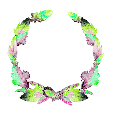 JPG 해외이미지 일러스트 프레임 사람없음 컬러풀 화려 깃털 번짐 해외일러스트 컬러 컨셉 파일형식 효과