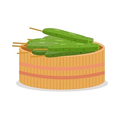 EPS 해외이미지 전통 접시 음식 채소 일러스트 부분 오이 요리 동양인 초록색 컬러풀 식사 저녁식사 시골 막대기 꼬치 맛 먹기 메뉴 매움 레시피 건강식 점심식사 채식주의자 맛있는 해외202309 해외일러스트 식기 컬러 컨셉 모션 인종 채식 파일형식 벡터