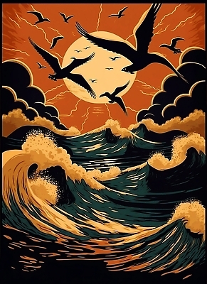 포토 JPG 해외이미지 템플릿 디자인 배너 실루엣 포스터 바다 백그라운드 컨셉 요트 일러스트 벽지 갈매기 조류 아침 산 미술 타이포그라피 사람없음 그래픽 장식 책 햇빛 유행 라벨 일출 일몰 수확 덮개 신용카드 서핑 플랫 클래식 인쇄 그림 복고 손그림 스타일 힙스터 해외202309 해외일러스트 주간 동물 문자 패션 농업 배_교통 문화예술 프레임 촬영기법 금융 태양 노을 뚜껑 수상스포츠 파일형식