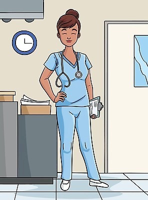 EPS 해외이미지 클립아트 직업 디자인 행복 어린이 컬러 백그라운드 일러스트 휴식 병원 미술 취미 그래픽 컬러풀 간호사 낙서 만화 그림 흥분 손그림 걸음마 해외202309 해외일러스트 감정 컨셉 의학 모션 문화예술 사람 의료진 파일형식 벡터