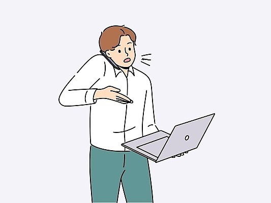 EPS 해외이미지 남자 와이셔츠 일러스트 비즈니스 한명 들기 성인 노트북 스마트폰 가리킴 바쁨 통화 성인남자한명만 끼임 해외202309 해외일러스트 1 셔츠 모션 사람 손짓 전자제품 핸드폰 스마트기기 남자한명만 성인남자만 파일형식 벡터