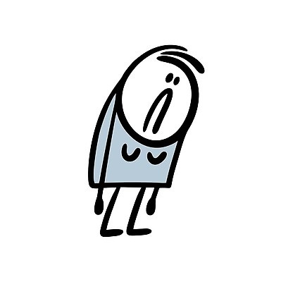 EPS 해외이미지 인물캐릭터 일러스트 한명 사람 찡그림 좌절 낙서 심플 해외202309 해외일러스트 일러캐릭터 캐릭터 1 감정 컨셉 표정 파일형식 벡터