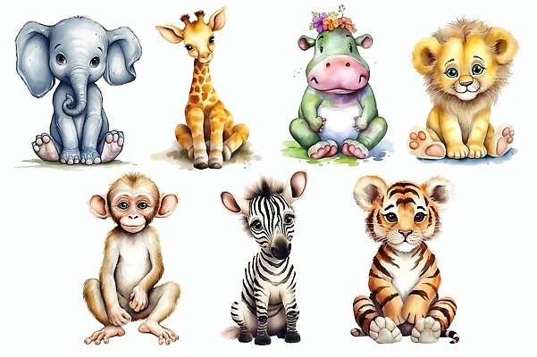 EPS 해외이미지 동물 캐릭터 디자인 꽃 행복 백그라운드 잎 일러스트 아프리카 휴가 코끼리 선물 미술 그래픽 장식 세트 원숭이 아기 토끼 인사 신용카드 호랑이 사자 만화 수집 기린 사파리 얼룩말 하마 고립 삼림지대 벡터 해외202309 해외일러스트 일러캐릭터 식물 감정 나라 포유류 문화예술 사람 금융 반려동물 예절 말_동물 숲 파일형식