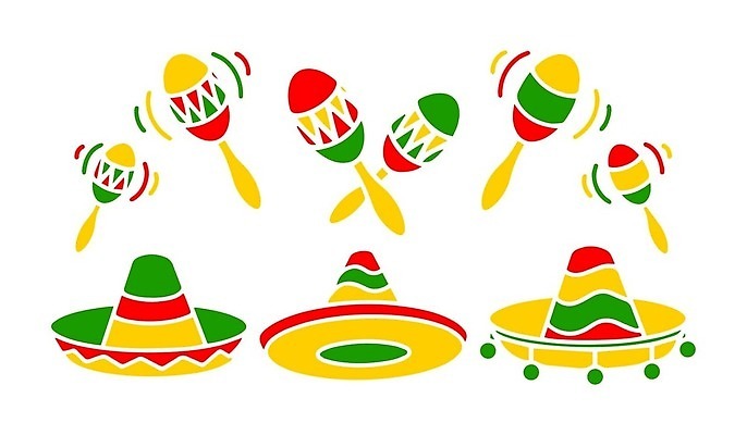 EPS 해외이미지 전통 디자인 문화 음악 컬러 여행 백그라운드 일러스트 휴가 멕시코 목재 그래픽 세트 파티 축제 흰색 기구 축하 악단 쌍 플랫 낙서 만화 수집 심볼 사인 드럼 솜브레로 고립 리듬 살사댄스 삼바 엘리먼트 벡터 해외202309 해외일러스트 나무 모자_잡화 컨셉 북아메리카 재료 문화예술 타악기 이벤트 춤 전통의상 파일형식