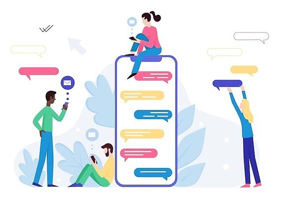 EPS 해외이미지 라이프스타일 디자인 남자 인터넷 일러스트 텍스트 통신 모바일 세포 사람 성인 스마트폰 핸드폰 웹 터치 잡기 네트워크 그룹 메시지 이메일 플랫 어플리케이션 무선전화기 전화기 스마트 온라인 타입 중독 문자메시지 섞기 소셜 가상 벡터 해외202309 해외일러스트 레이스천 컨셉 모션 생활 전자제품 스마트기기 직물 파일형식