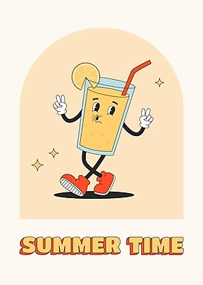 EPS 해외이미지 영어 일러스트 타이포그라피 사람없음 반짝임 노란색 걷기 귀여움 레몬 레모네이드 복고 브이 키치 Y2K 해외202309 해외일러스트 문자 컬러 컨셉 과일 모션 손짓 에이드 파일형식 벡터