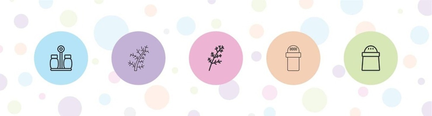 EPS 해외이미지 선 음식 백그라운드 잎 일러스트 재료 자연 유리 탁자 건강 그림자 요리 세트 주방 식당 검은색 흰색 신선 양념 플랫 맛 먹기 민트 허브 향신료 사인 유기농 소금 후추 내추럴 고립 딜 엘리먼트 벡터 셰이커 해외202309 해외일러스트 식물 웰빙 컬러 가구 컨셉 모션 재질 상점 생태계 향미료 파일형식