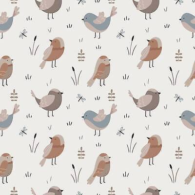 EPS 해외이미지 백그라운드 패턴 일러스트 사람없음 귀여움 새캐릭터 잎차 해외202309 해외일러스트 동물캐릭터 컨셉 무늬 조류 차_음료 파일형식 벡터