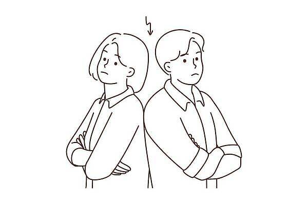 EPS 해외이미지 캐릭터 라이프스타일 커플 여자 남자 감정 일러스트 관계 스트레스 함께함 사람 슬픔 분노 짜증 좌절 만화 그림 싸움 윤곽 문제 붕괴 다리찢기 나쁜 공격적 부정적 분쟁 심각 어려움 트러블 벡터 해외202309 해외일러스트 일러캐릭터 컨셉 모션 생활 파일형식