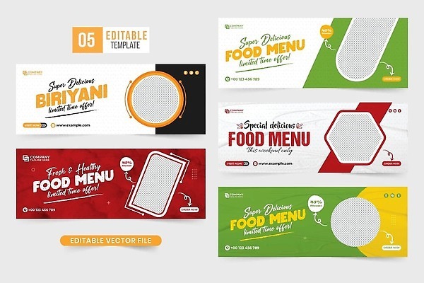 EPS 해외이미지 템플릿 배너 포스터 일러스트 비즈니스 건강 요리 세트 식당 맛 보따리 유기농 레이아웃 승진 건강식 마케팅 벡터 제의 맛있는 해외202309 해외일러스트 웰빙 음식 컨셉 상점 파일형식