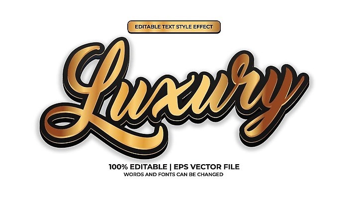 EPS 해외이미지 디자인 일러스트 텍스트 타이포그라피 사람없음 금색 고급 레터링 해외202309 해외일러스트 문자 컬러 컨셉 파일형식 벡터