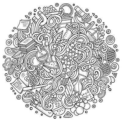 EPS 해외이미지 디자인 교육 컨셉 일러스트 추상 아이디어 세포 건강 현미경 실험 장식 책 스터디 약 실험실 낙서 DNA 스케치 약국 심볼 과학자 오브젝트 사인 생물학 윤곽 원자 손그림 자석 구성 물리학 화학물질 디테일 해외202309 해외일러스트 직업 과학 무늬 의학 실험기구 미술 학습 화학 생명공학 물리 학자 파일형식 벡터